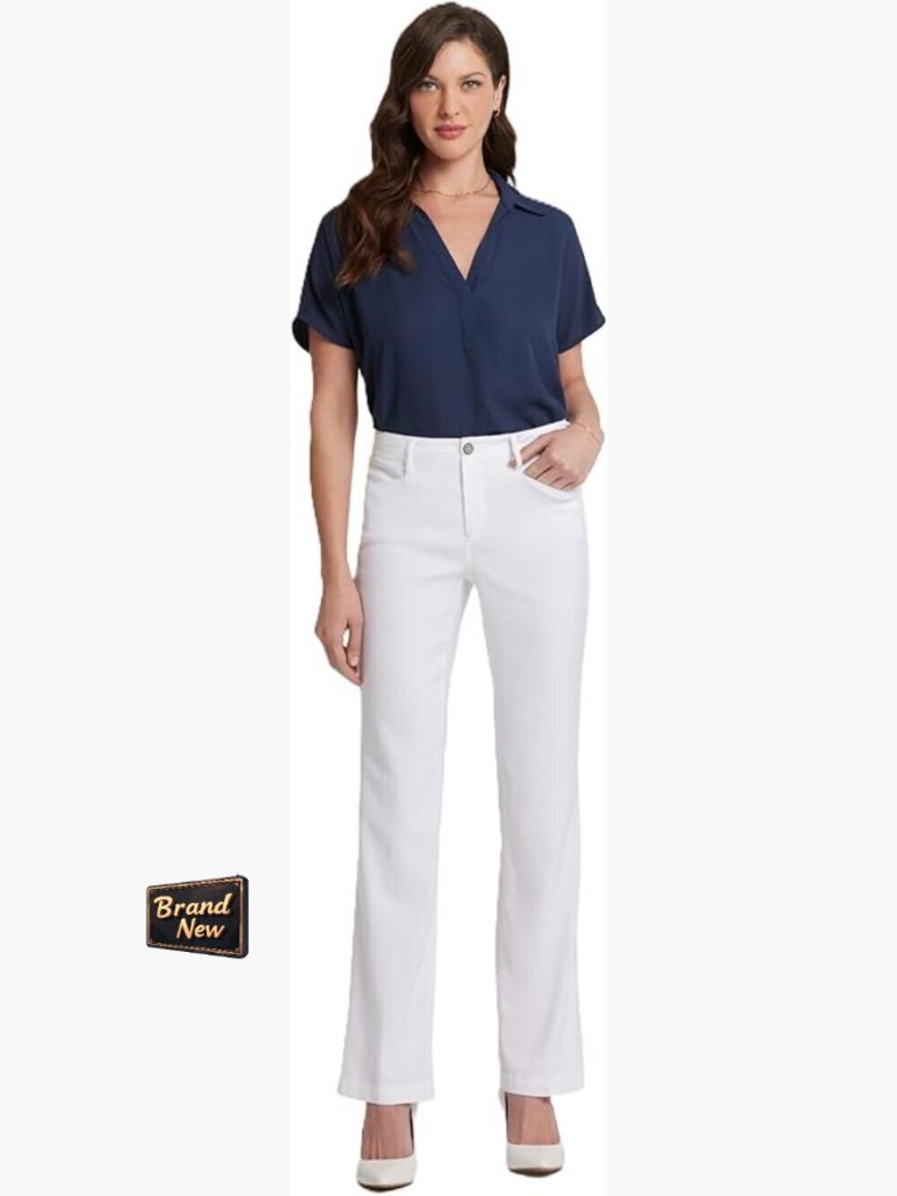 Petite Linen Trouser Jeans with Lift Tuck Technology 30.5 Inseam